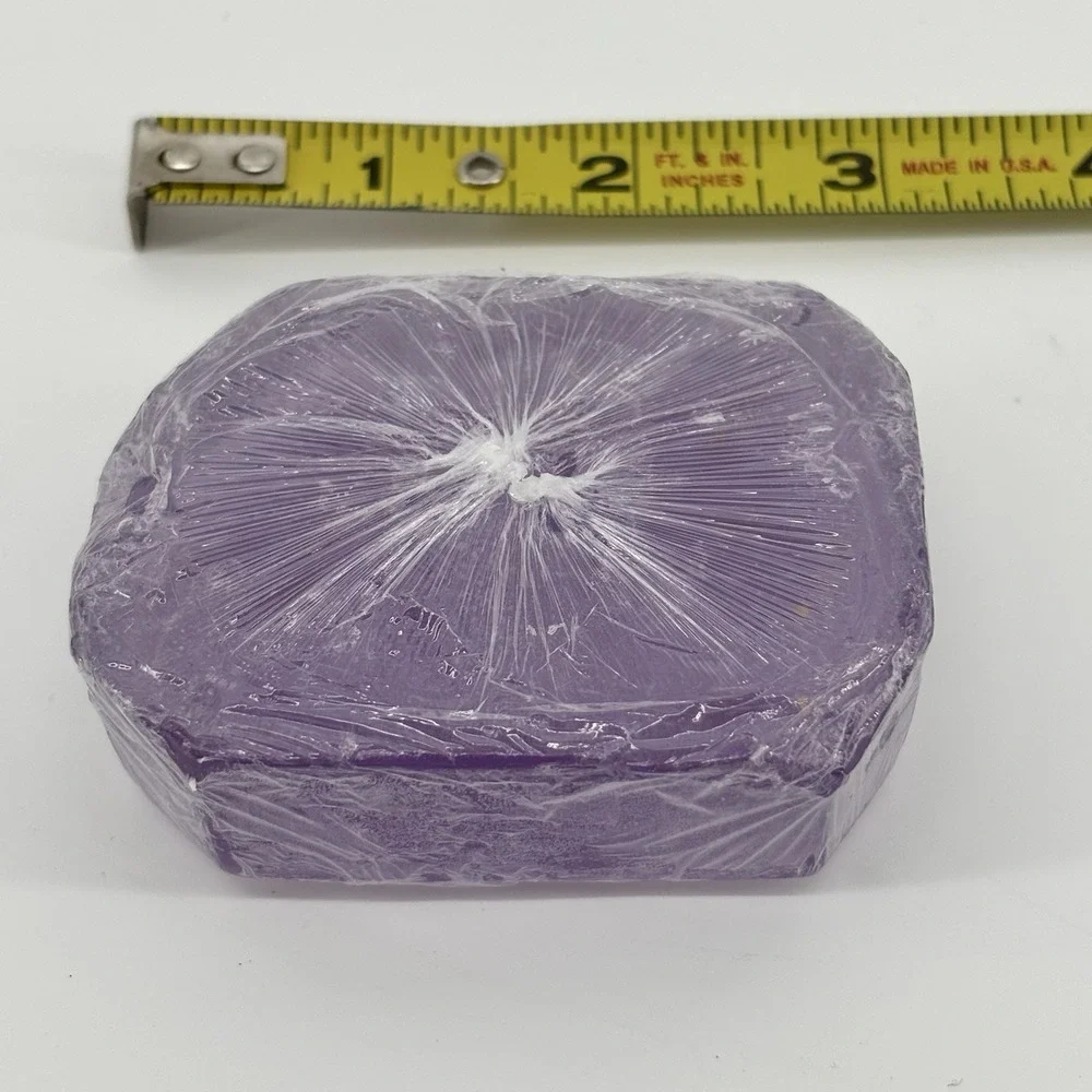 Lavender Color Soap Bar With Bits Of Loofah Hand Made Looks Like AmethystCrystal